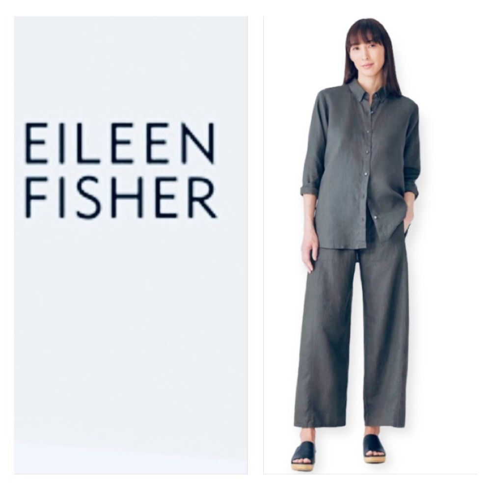 Eileen Fisher Organic Linen Classic Collar Shirt
Easy Fit, Long Length Size L - Picture 5 of 13